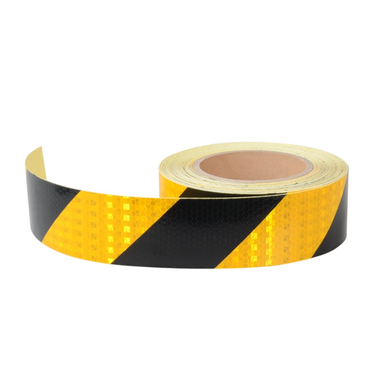 Einheit Diamond Grade Yellow & Black Stripe Reflective Tape 2" X 50M